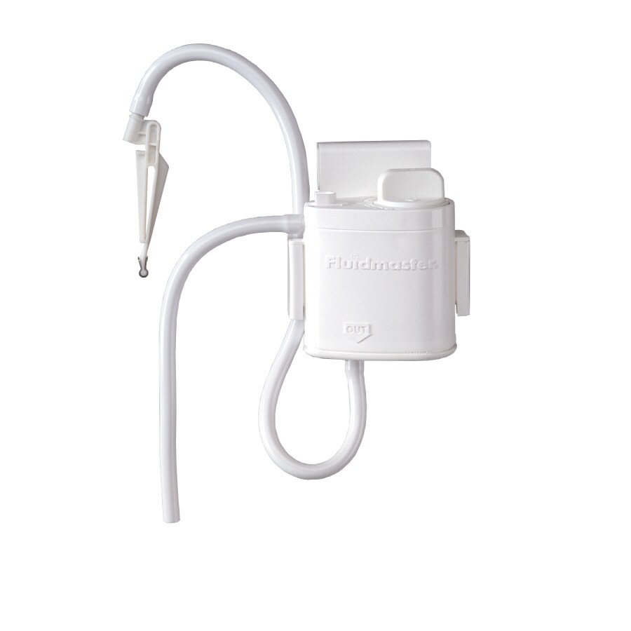 Flush and Sparkle Toilet Bowl cleaner Flush 'n Sparkle automatic toilet bowl cleaning system by Fluidmaster, showing tubing and in-tank cartridge mount